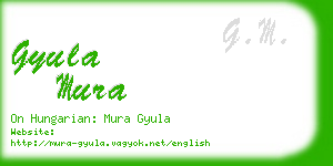 gyula mura business card